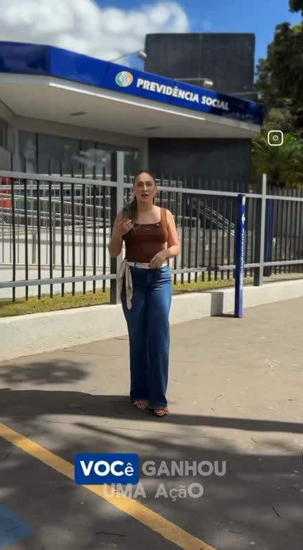 Vídeo gravado em frente à Previdência Social